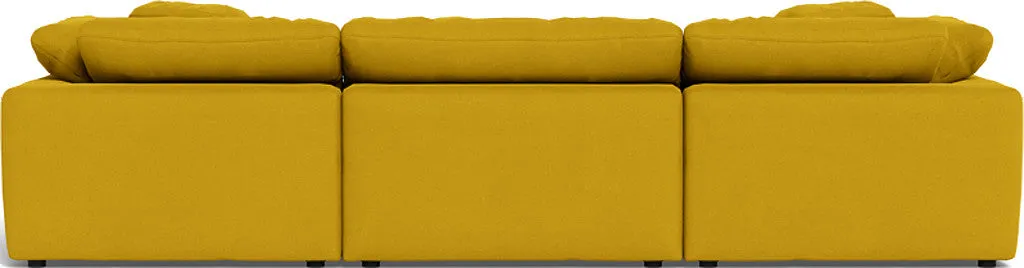 Fluffy 3 Piece Sofa W/Double Ottoman