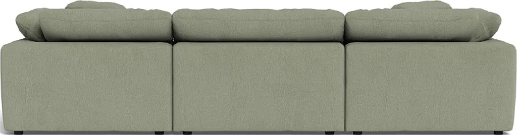 Fluffy 3 Piece Sofa W/Double Ottoman