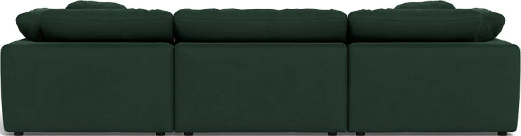 Fluffy 3 Piece Sofa W/Double Ottoman
