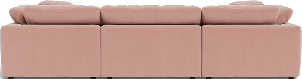 Fluffy 3 Piece Sofa W/Double Ottoman