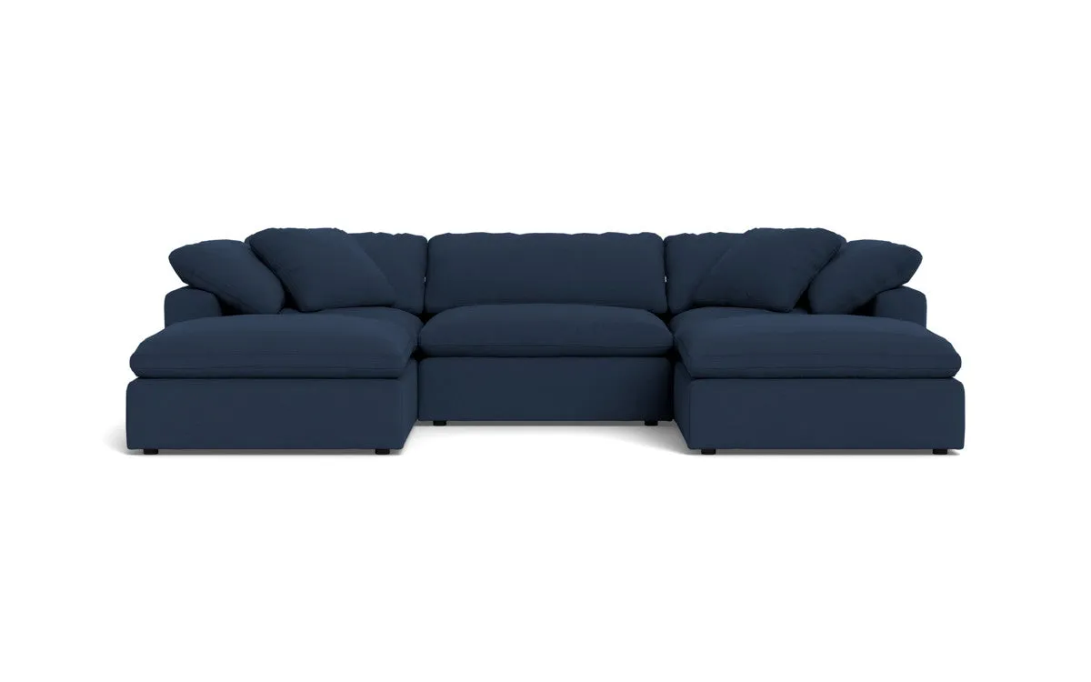 Fluffy 3 Piece Sofa W/Double Ottoman