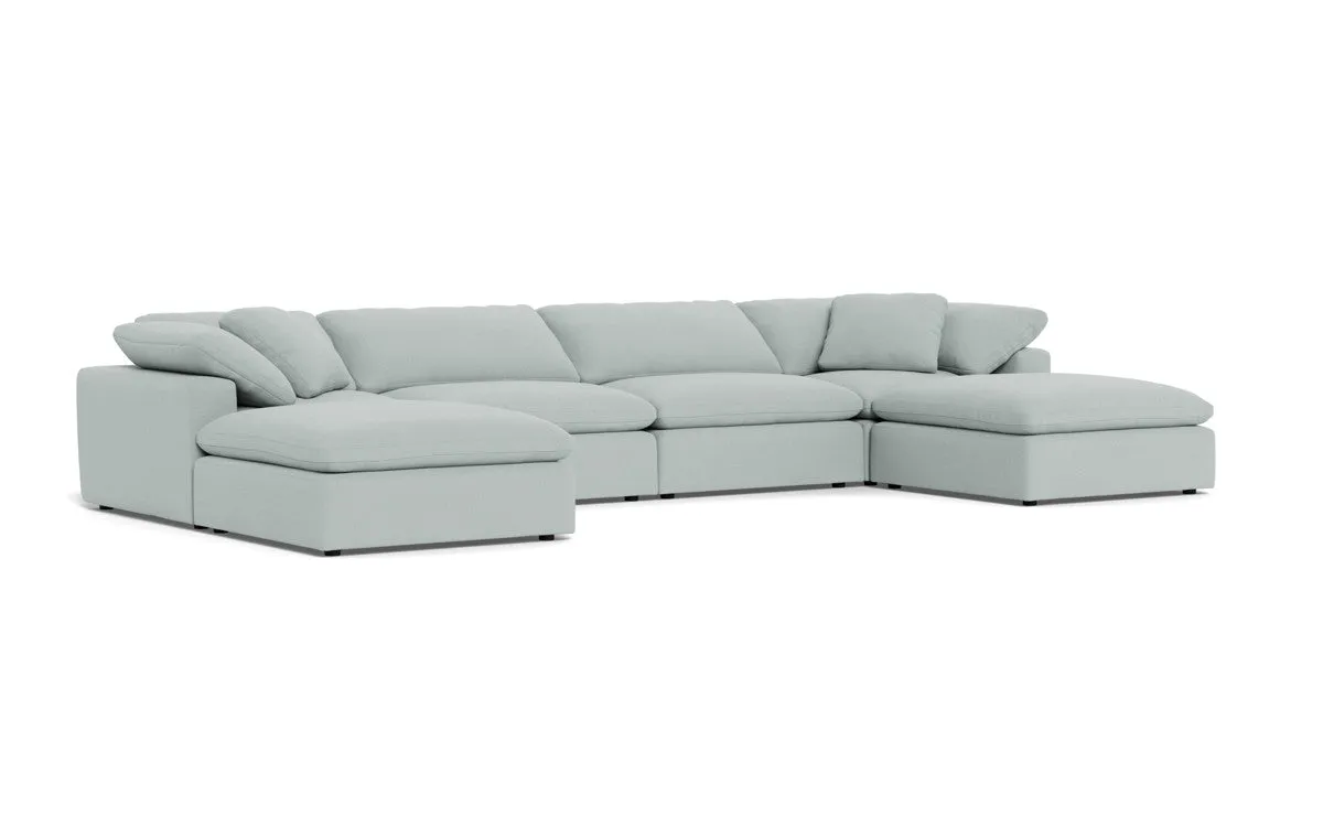 Fluffy 4 Piece Sectional W/Double Otto