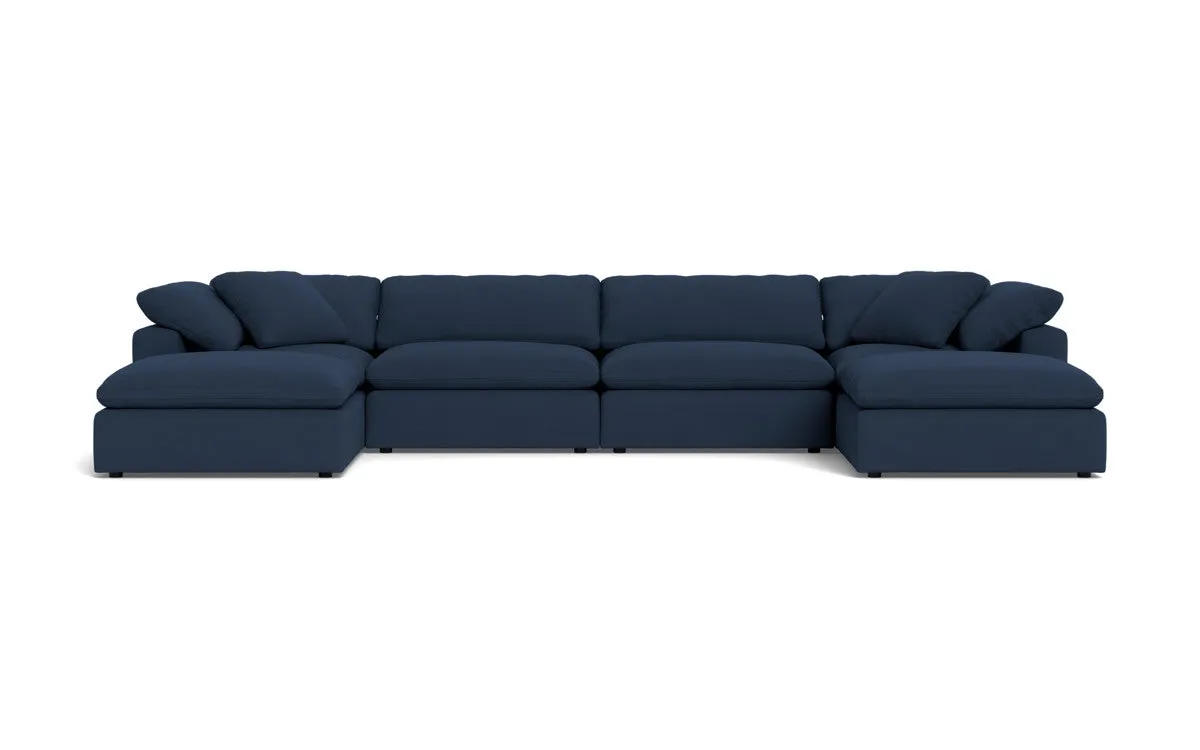 Fluffy 4 Piece Sectional W/Double Otto