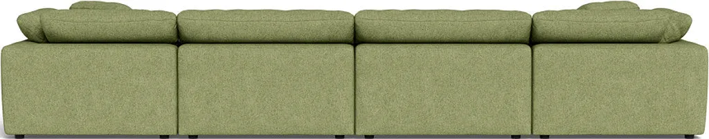 Fluffy 4 Piece Sectional W/Double Otto
