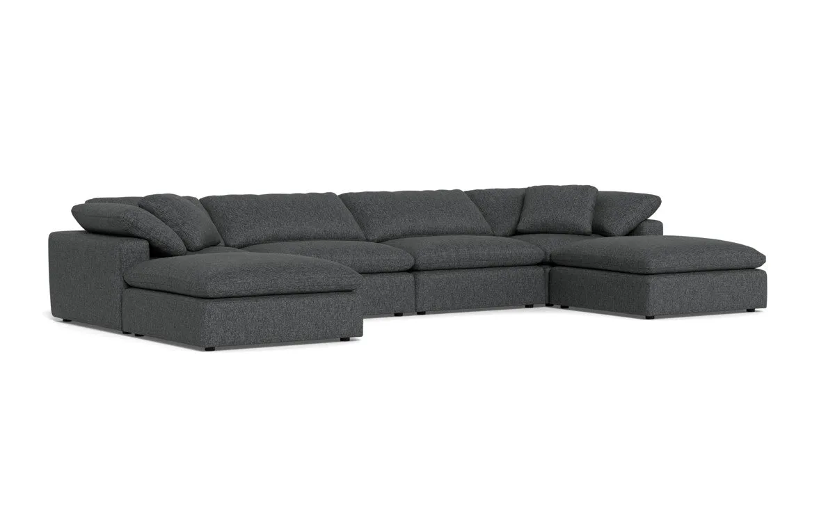 Fluffy 4 Piece Sectional W/Double Otto