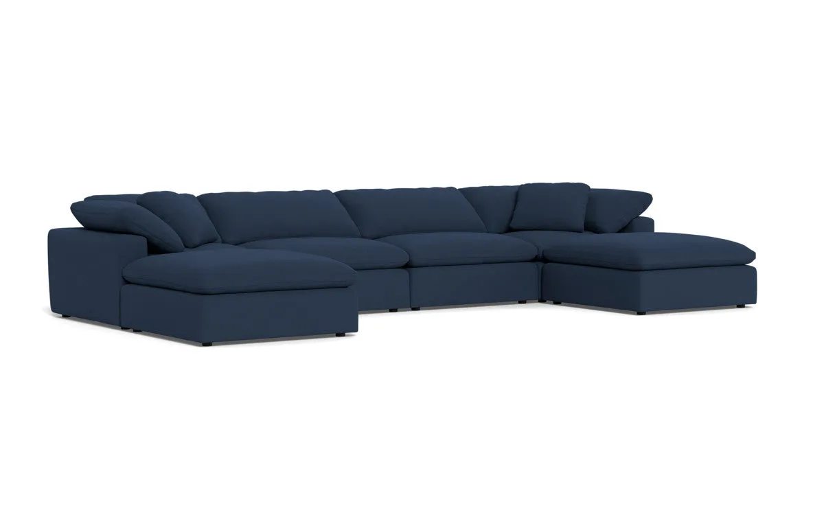 Fluffy 4 Piece Sectional W/Double Otto