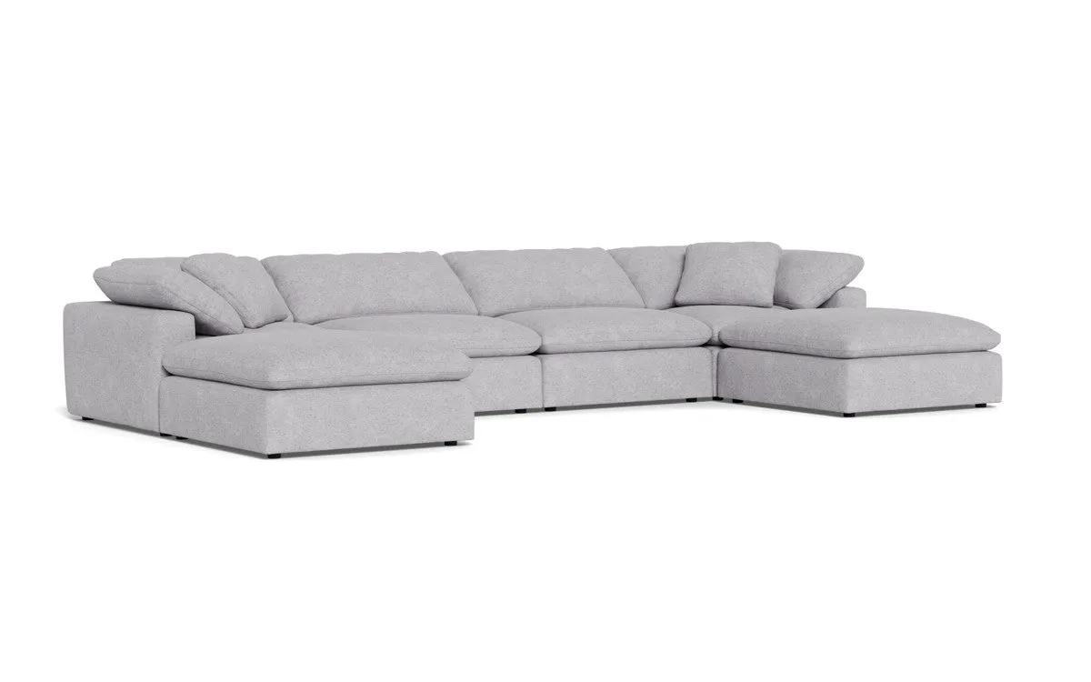 Fluffy 4 Piece Sectional W/Double Otto