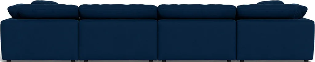 Fluffy 4 Piece Sectional W/Double Otto