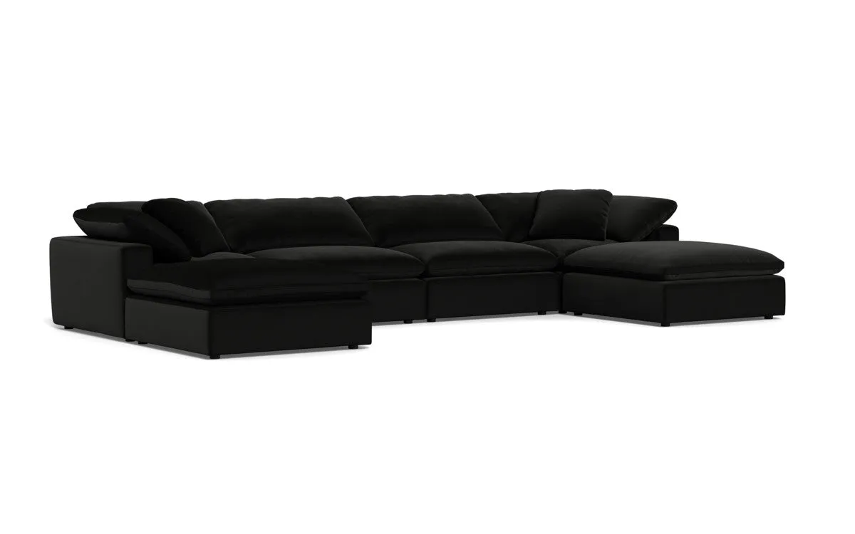 Fluffy 4 Piece Sectional W/Double Otto