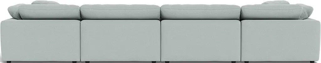 Fluffy 4 Piece Sectional W/Double Otto