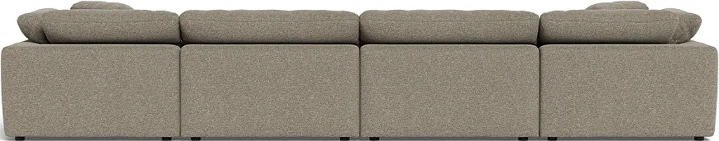 Fluffy 4 Piece Sectional W/Double Otto