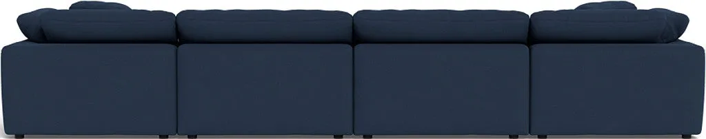 Fluffy 4 Piece Sectional W/Double Otto