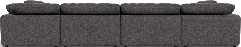 Fluffy 4 Piece Sectional W/Double Otto