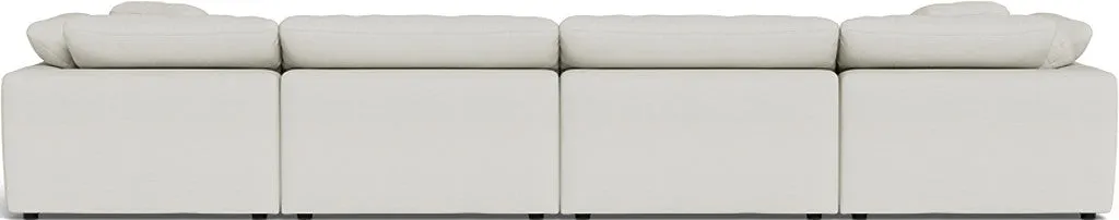 Fluffy 4 Piece Sectional W/Double Otto