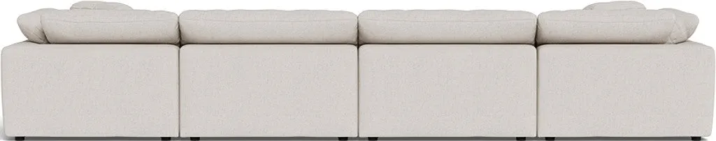 Fluffy 4 Piece Sectional W/Double Otto