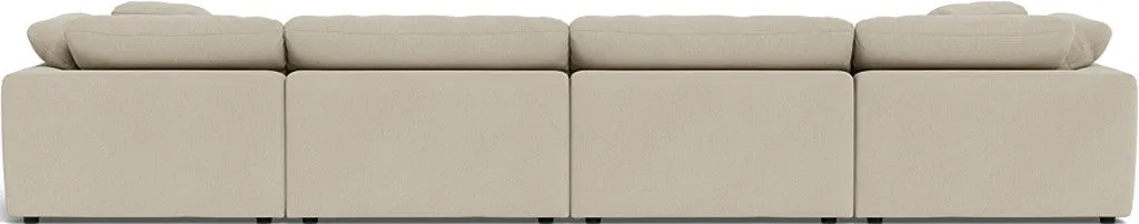 Fluffy 4 Piece Sectional W/Double Otto