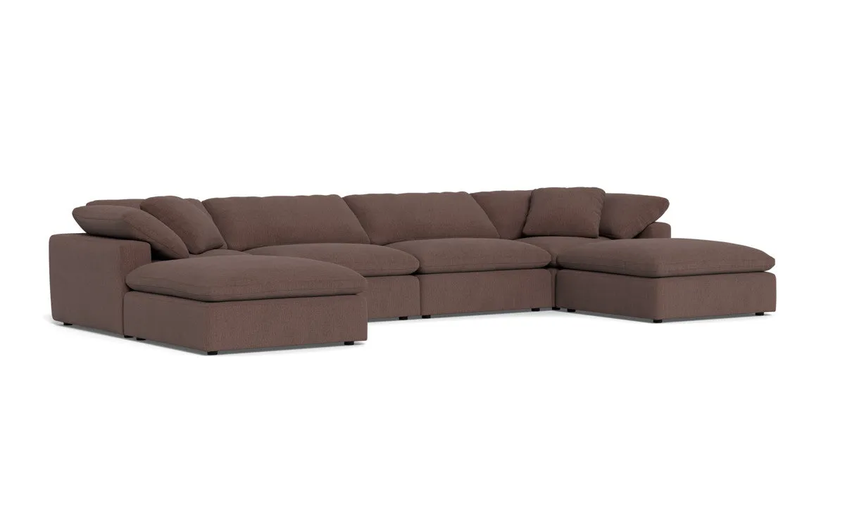 Fluffy 4 Piece Sectional W/Double Otto