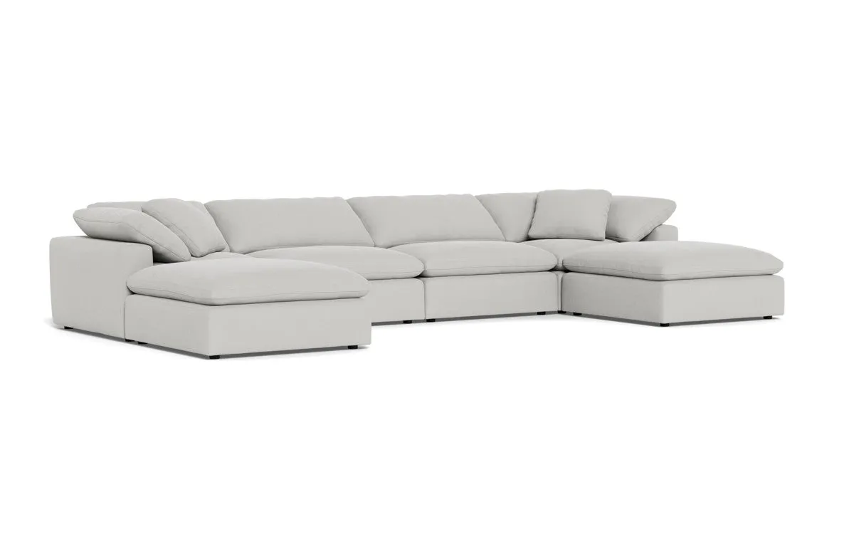 Fluffy 4 Piece Sectional W/Double Otto