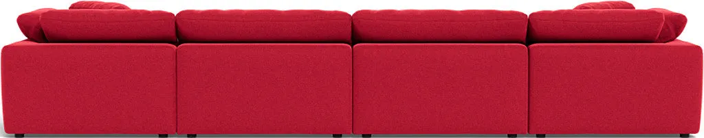 Fluffy 4 Piece Sectional W/Double Otto