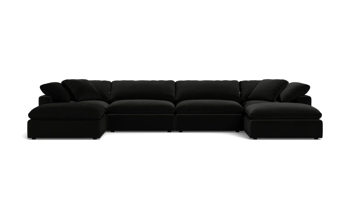 Fluffy 4 Piece Sectional W/Double Otto
