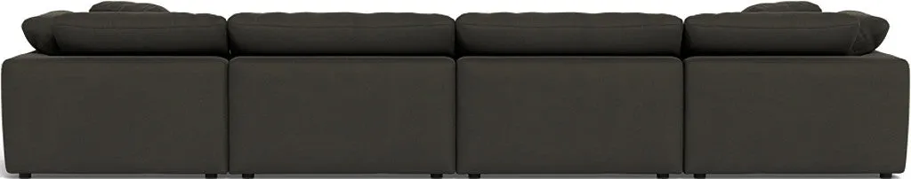 Fluffy 4 Piece Sectional W/Double Otto