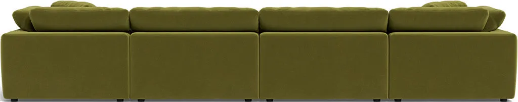 Fluffy 4 Piece Sectional W/Double Otto