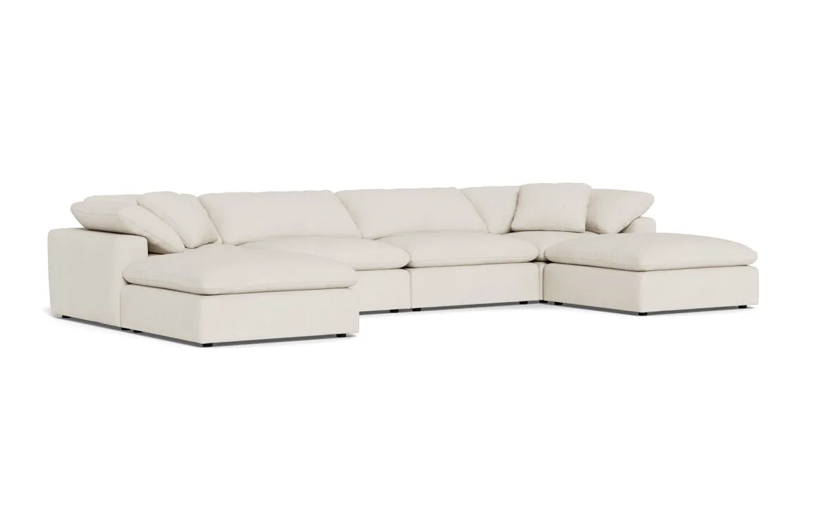 Fluffy 4 Piece Sectional W/Double Otto