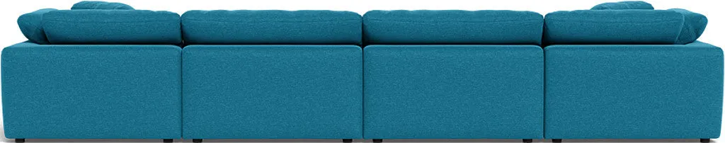 Fluffy 4 Piece Sectional W/Double Otto
