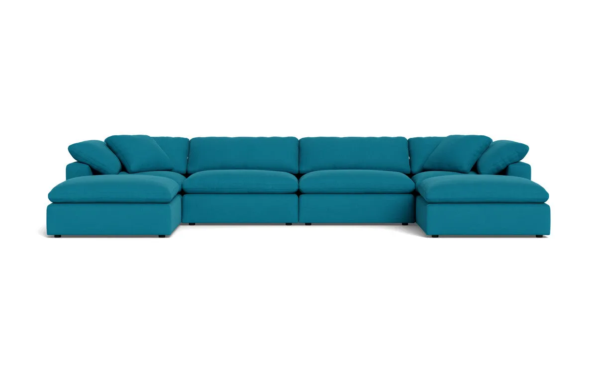 Fluffy 4 Piece Sectional W/Double Otto