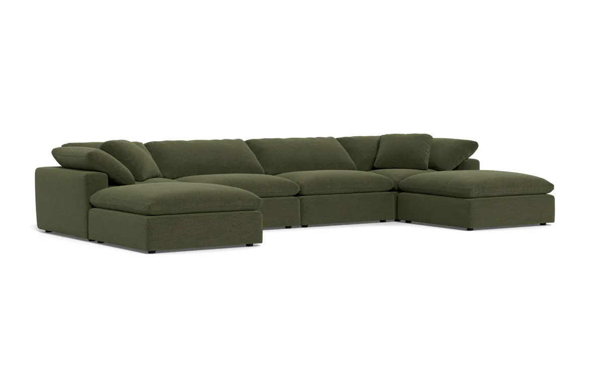 Fluffy 4 Piece Sectional W/Double Otto