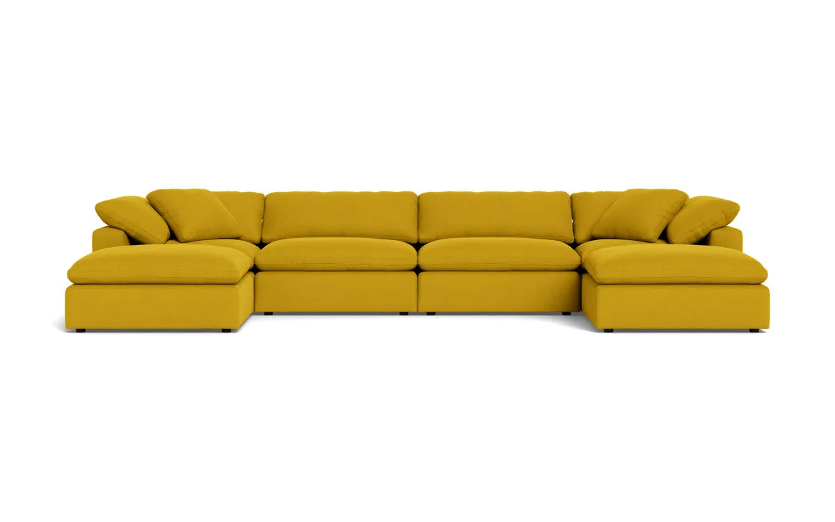 Fluffy 4 Piece Sectional W/Double Otto