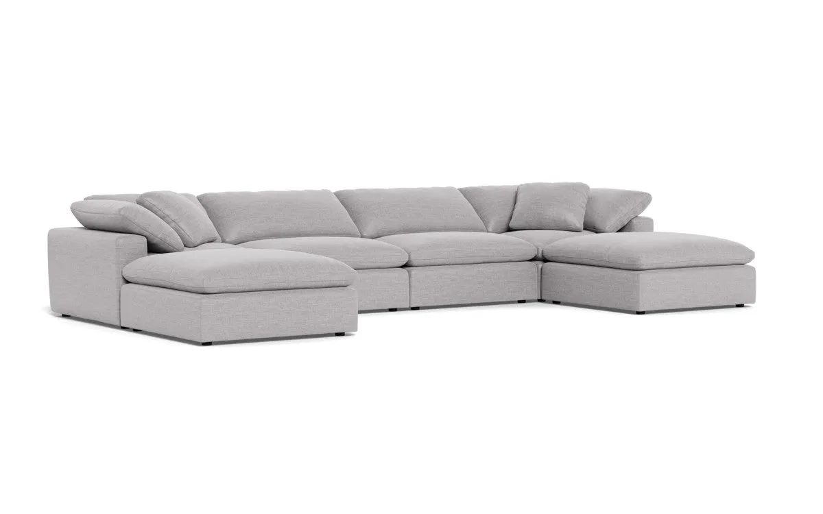 Fluffy 4 Piece Sectional W/Double Otto