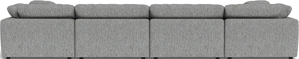 Fluffy 4 Piece Sectional W/Double Otto