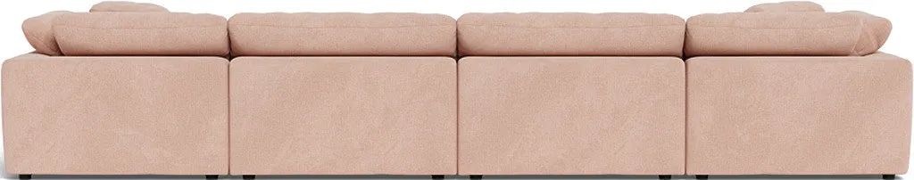 Fluffy 4 Piece Sectional W/Double Otto