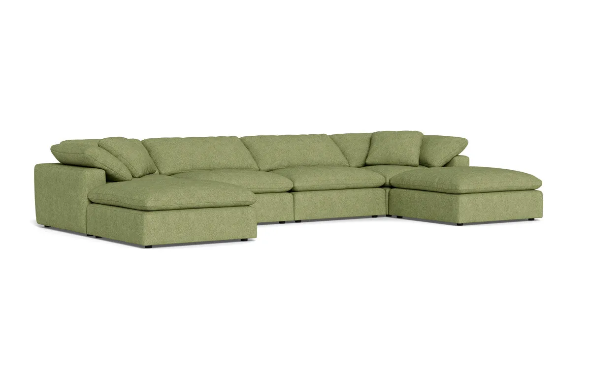 Fluffy 4 Piece Sectional W/Double Otto