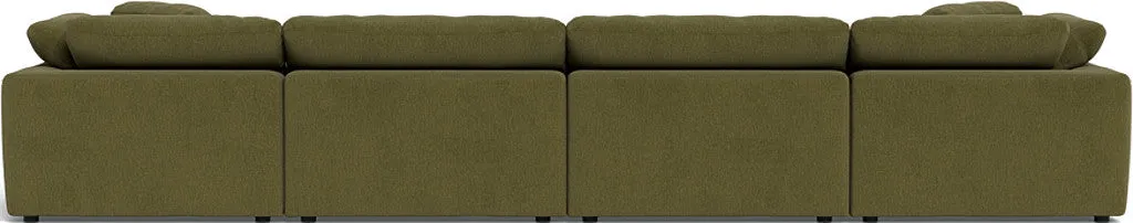 Fluffy 4 Piece Sectional W/Double Otto