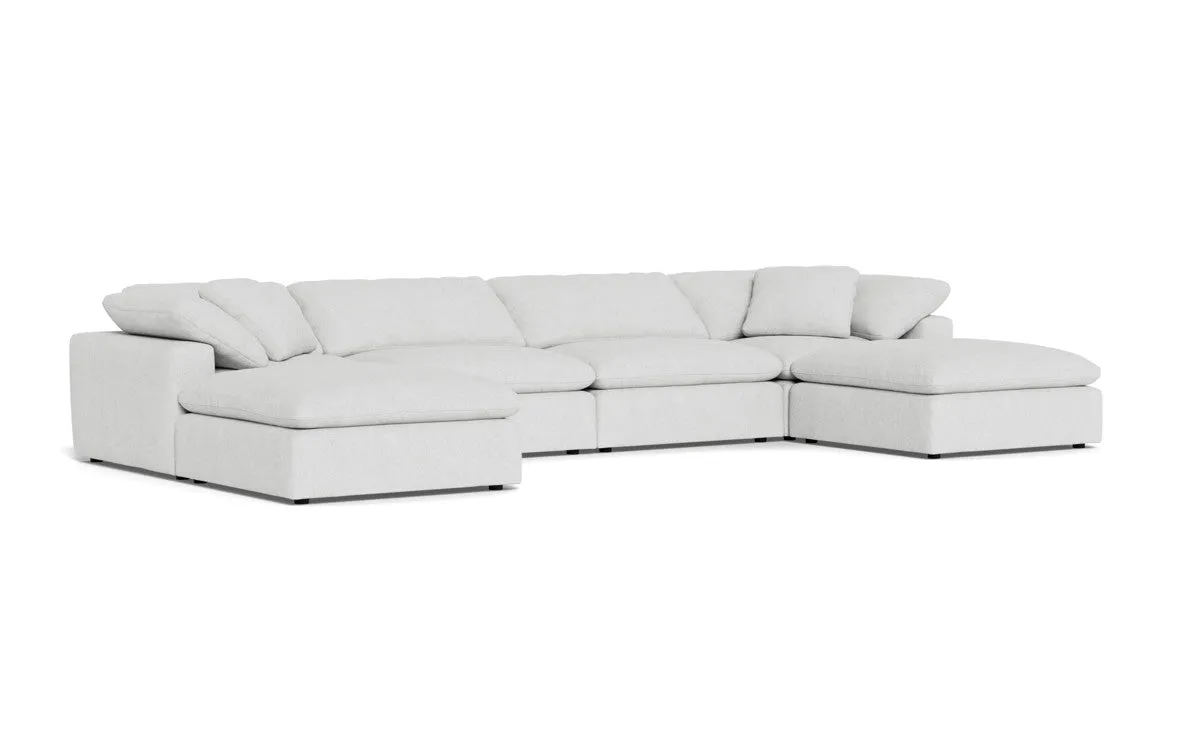 Fluffy 4 Piece Sectional W/Double Otto