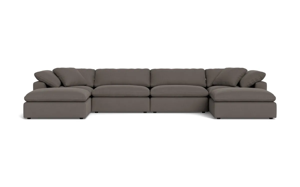 Fluffy 4 Piece Sectional W/Double Otto