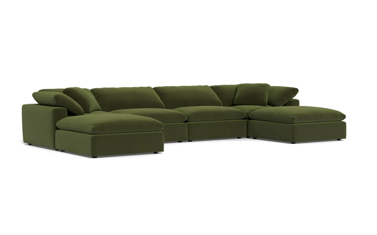 Fluffy 4 Piece Sectional W/Double Otto
