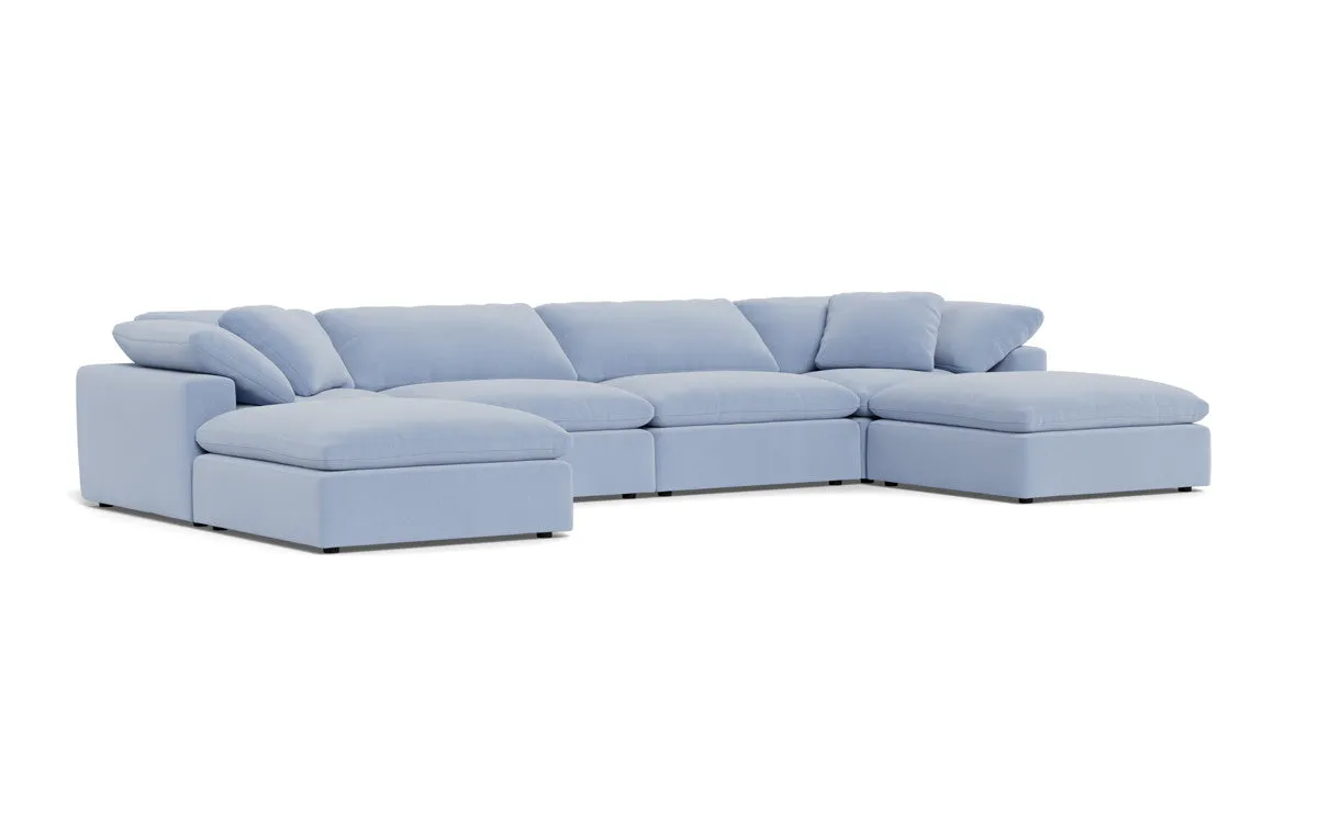 Fluffy 4 Piece Sectional W/Double Otto