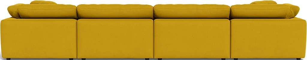 Fluffy 4 Piece Sectional W/Double Otto