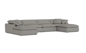 Fluffy 4 Piece Sectional W/Double Otto