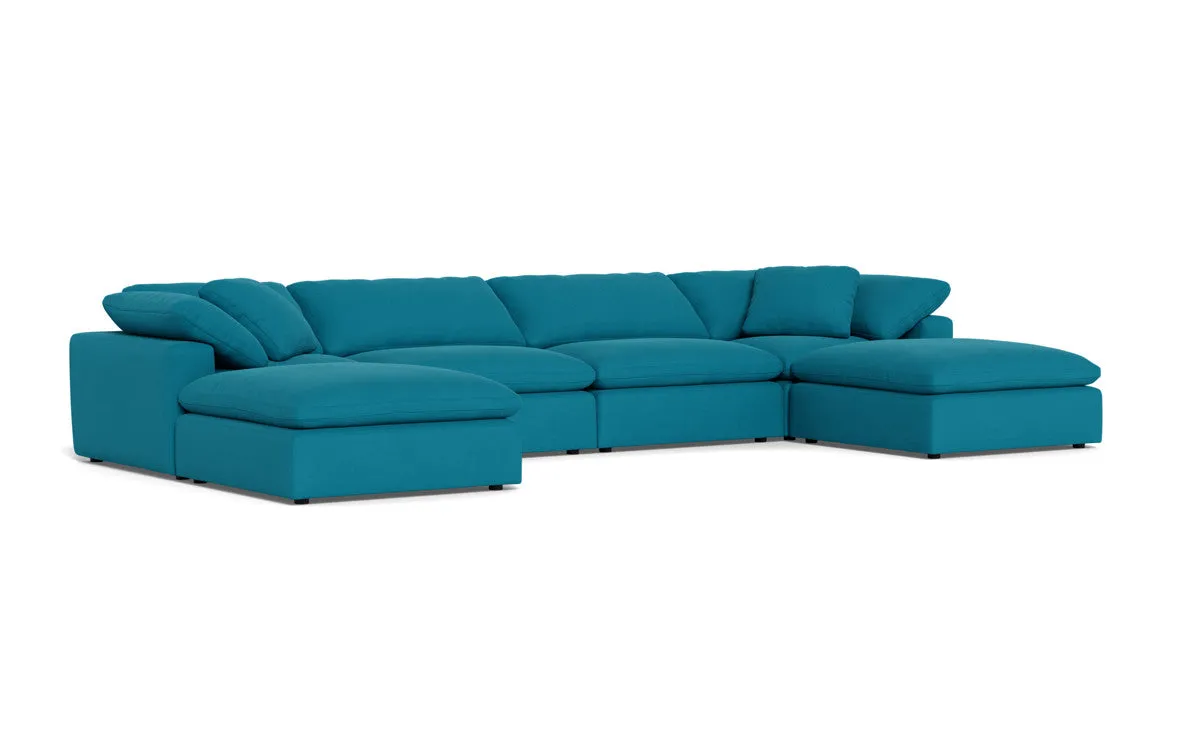 Fluffy 4 Piece Sectional W/Double Otto