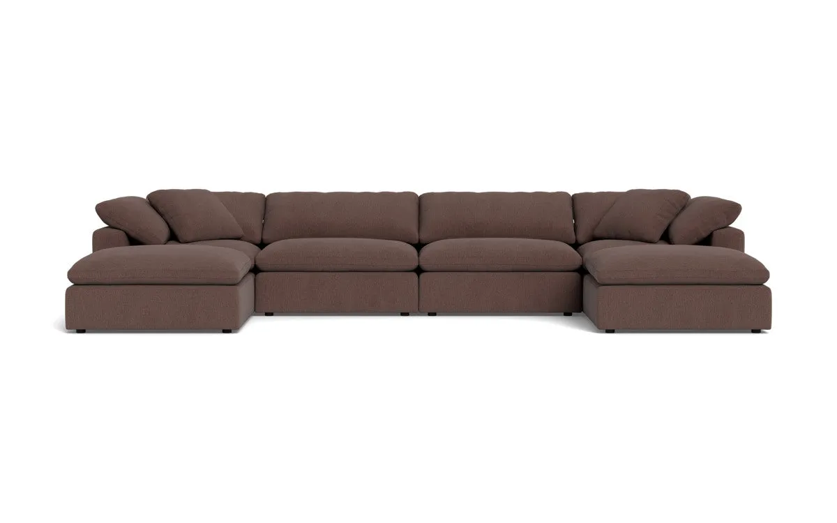 Fluffy 4 Piece Sectional W/Double Otto