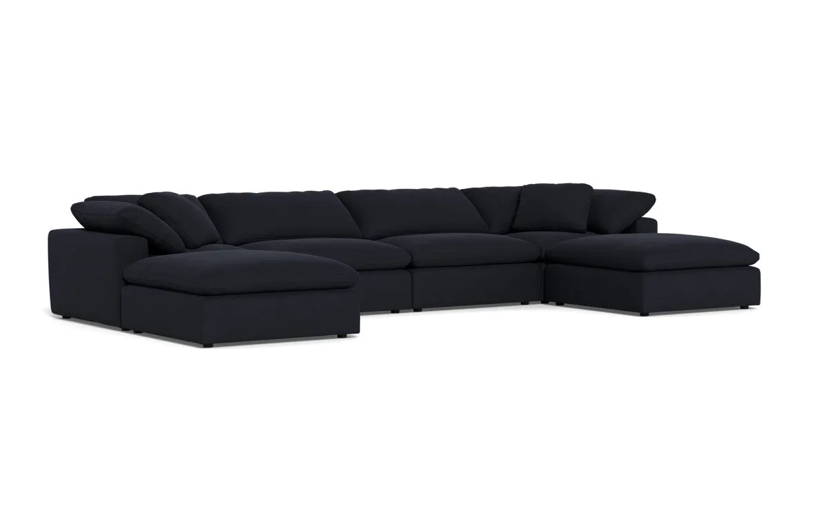 Fluffy 4 Piece Sectional W/Double Otto
