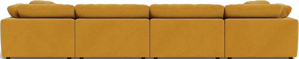 Fluffy 4 Piece Sectional W/Double Otto