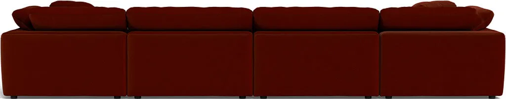 Fluffy 4 Piece Sectional W/Double Otto