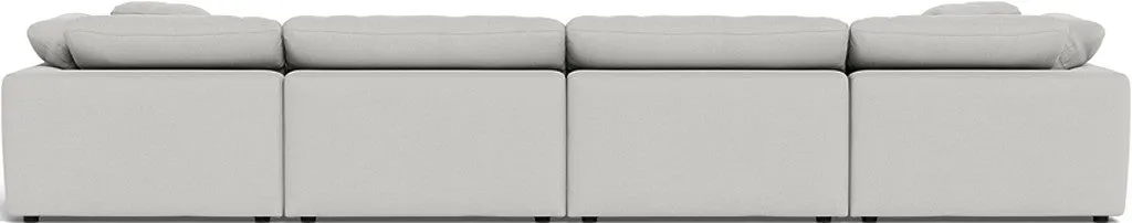 Fluffy 4 Piece Sectional W/Double Otto