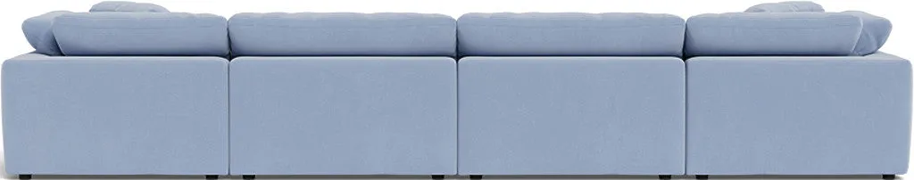 Fluffy 4 Piece Sectional W/Double Otto