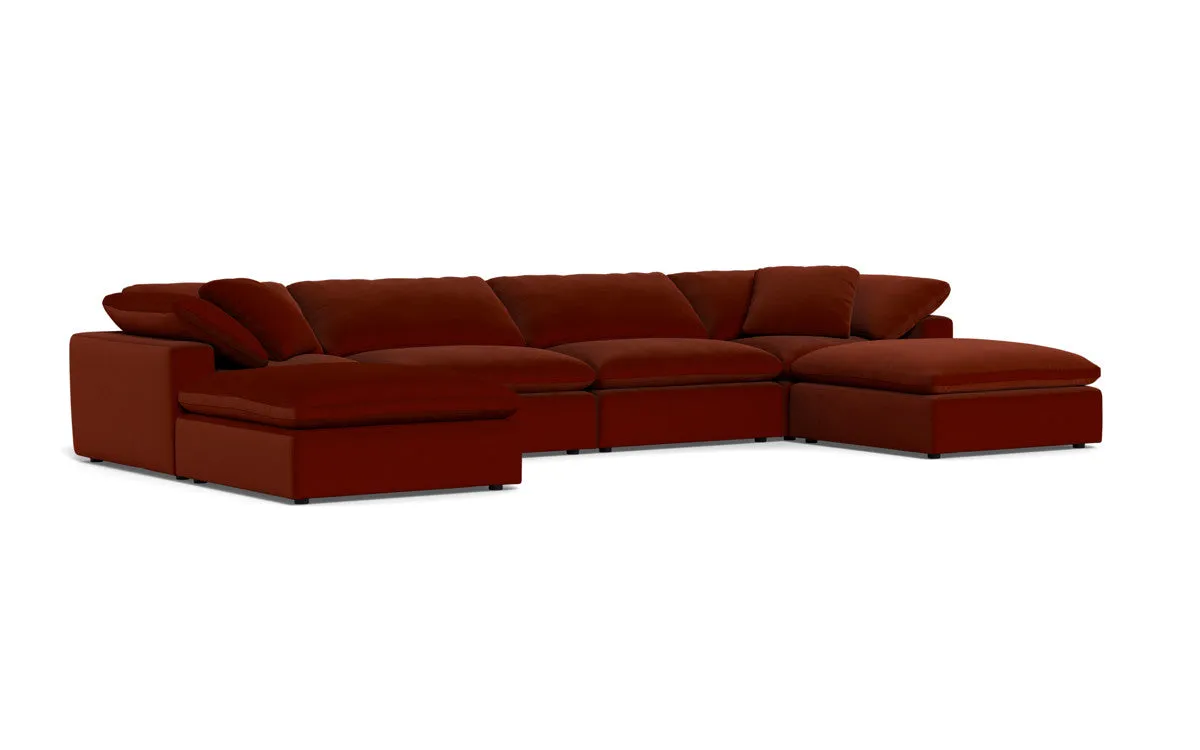 Fluffy 4 Piece Sectional W/Double Otto